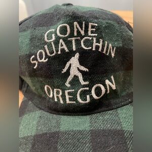 Trucker Hat Plaid Gone Squatchin Oregon Big Foot One size Fits All unisex funny